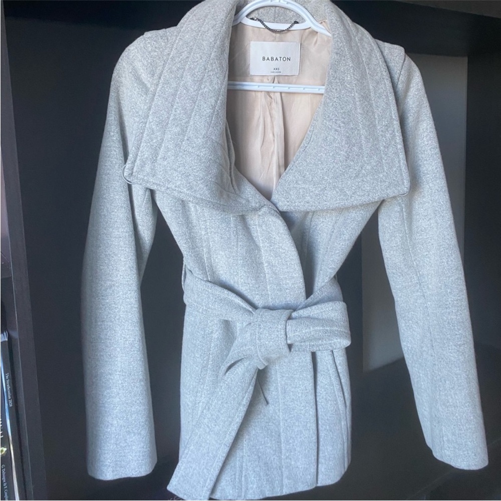 Aritzia Babaton Connor Coat Light Gray XXS